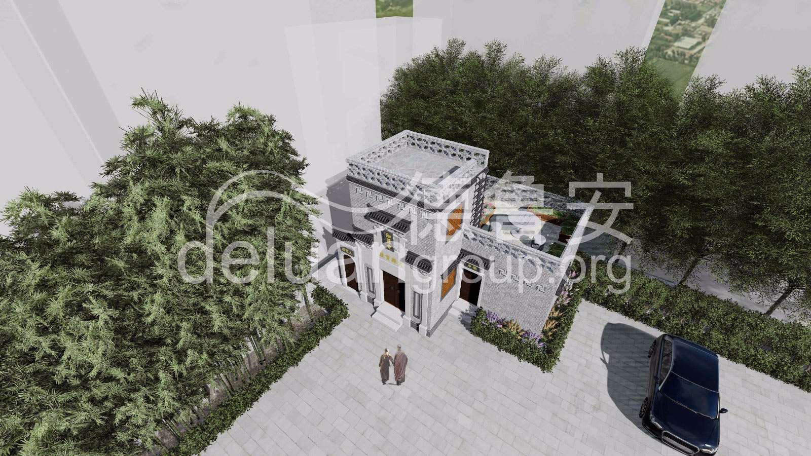 Design of single building of Jialan temple in Wuxue Hubei Province
