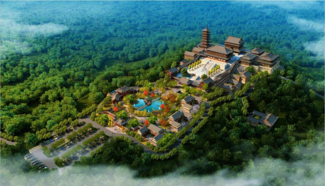 Nanting Zen scene Lingwu Shengjing master plan of Nanling Zen temple in Leiyang Hunan