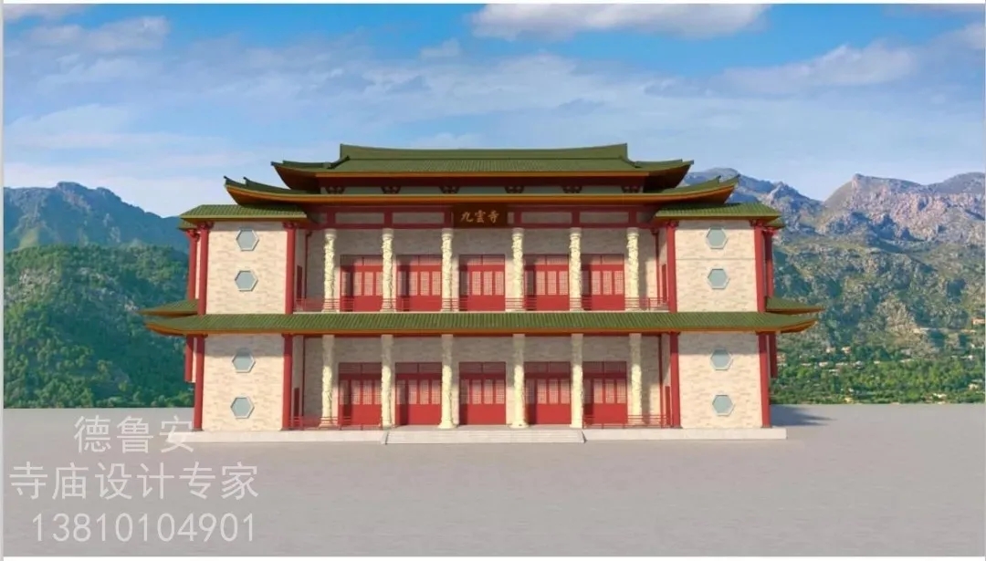 Design of facade reconstruction of Jiuyun temple in Fuzhou