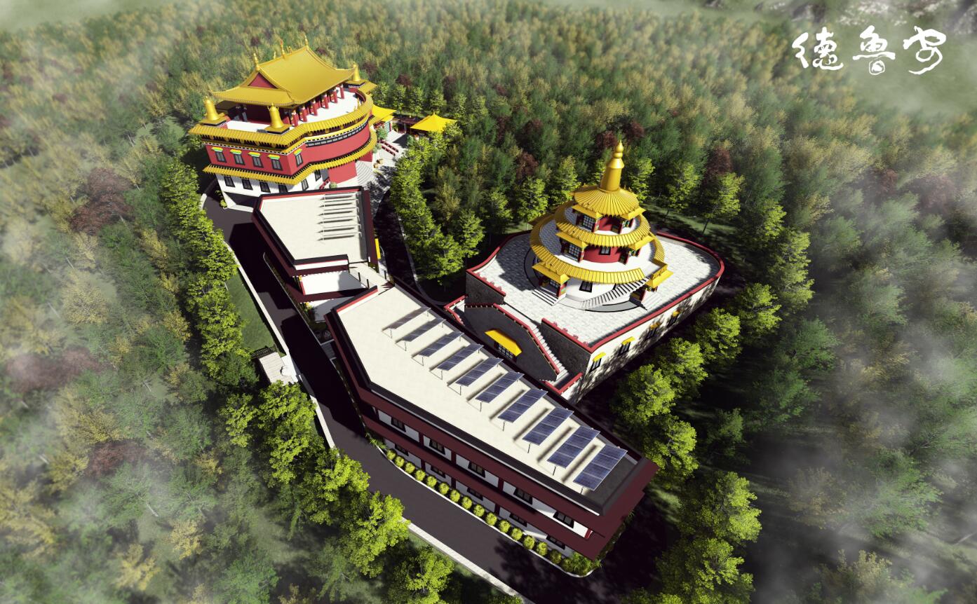 Overall planning and architectural design of Huayan Temple in Baiyu Mahayana Kathmandu Nepal