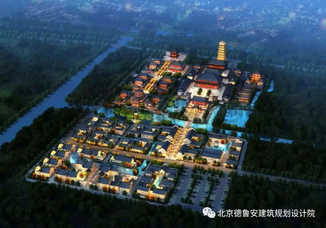 Master plan of Shifo temple in Jiaxing City Zhejiang Province