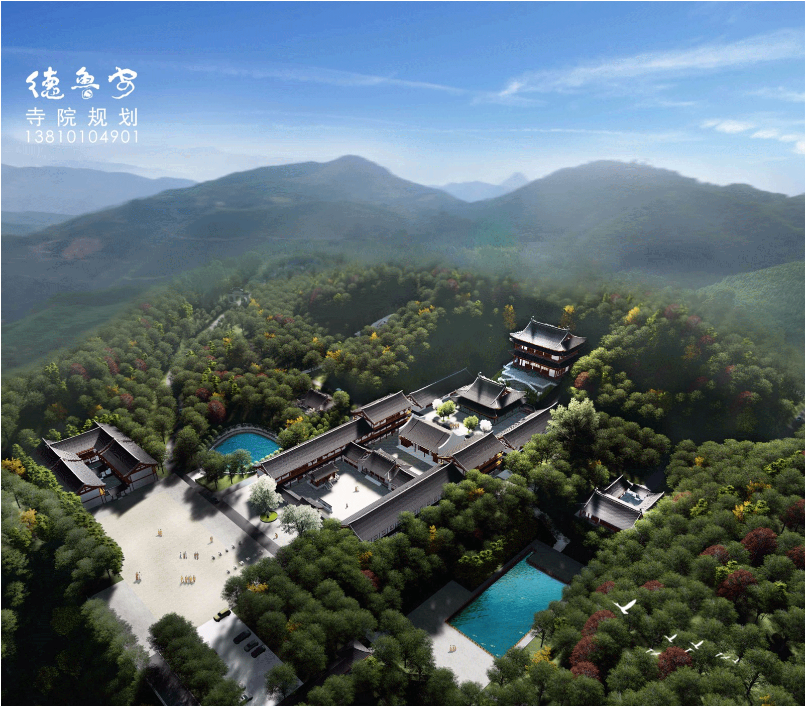 Master plan of Qing'an temple in Fuzhou Fujian