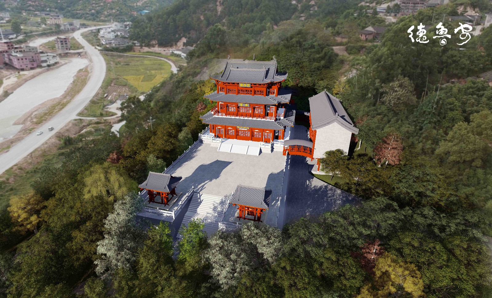 Master plan of Minqing Guanyin Temple in Fuzhou Fujian