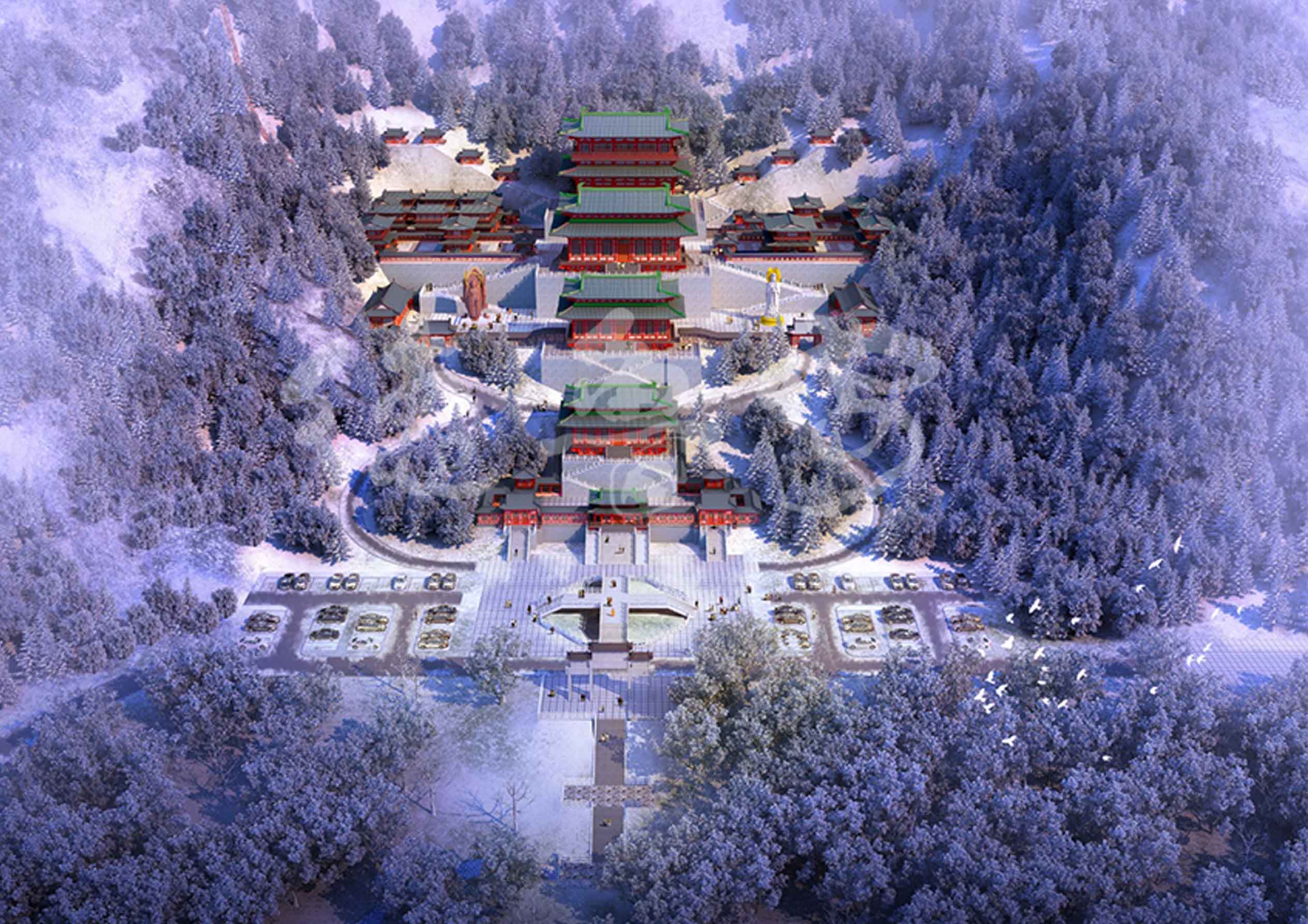 Master plan of fahuayan temple in Yiqi mountain Shunping Baoding Hebei Province
