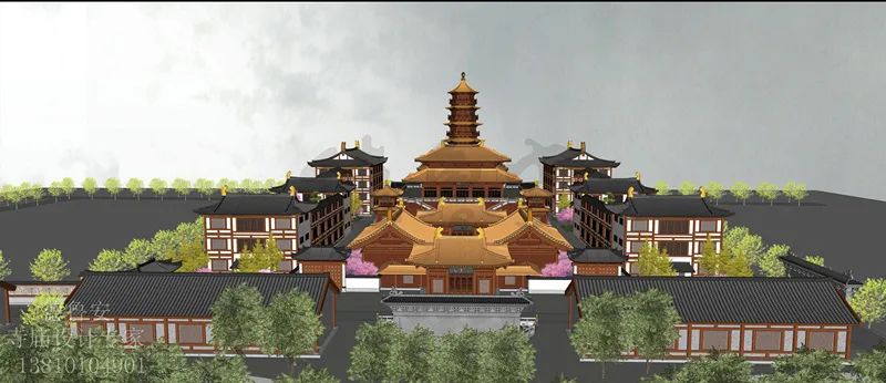 Master plan of Tangfeng dizang Bodhisattva Taoist center covering an area of 28 Mu