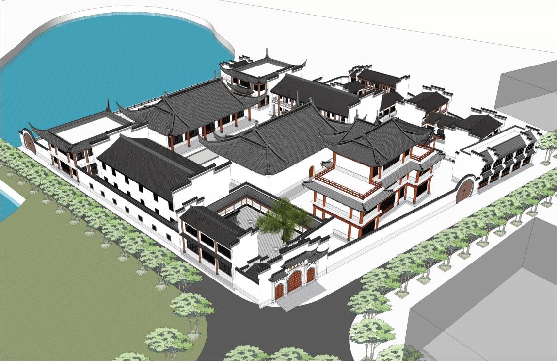 Master plan of dafawang temple in Quanjiao Anhui Province