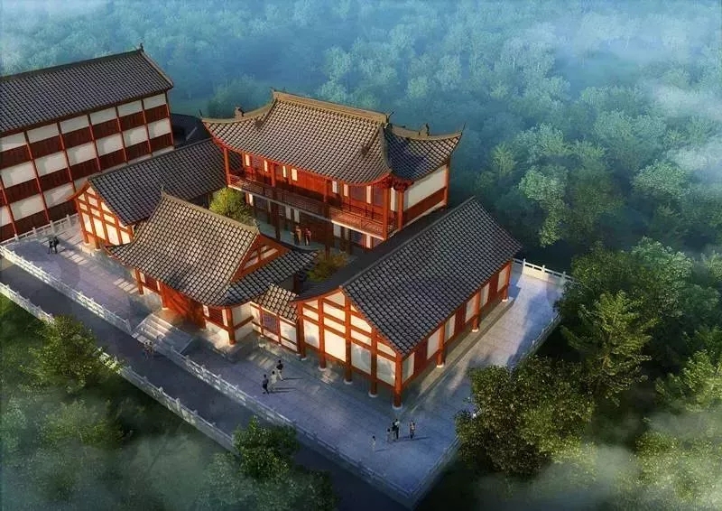 云溪书院鸟瞰图综合楼效果图北京德鲁安建筑规划设计院是具有国际视野